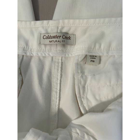 Women's Coldwater Creek Natural Fit White Capri Pants Size 16 Petite - Picture 5 of 10